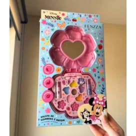 Paleta de Sombras e Batom Infantil Disney Minnie Fenzza