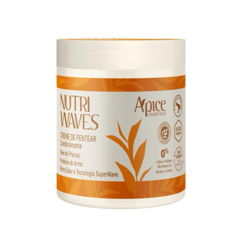 Creme De Pentear Apse Nutri Waves Apice 500g Definição Para Cabelo Ondulado Cacheado Crespo