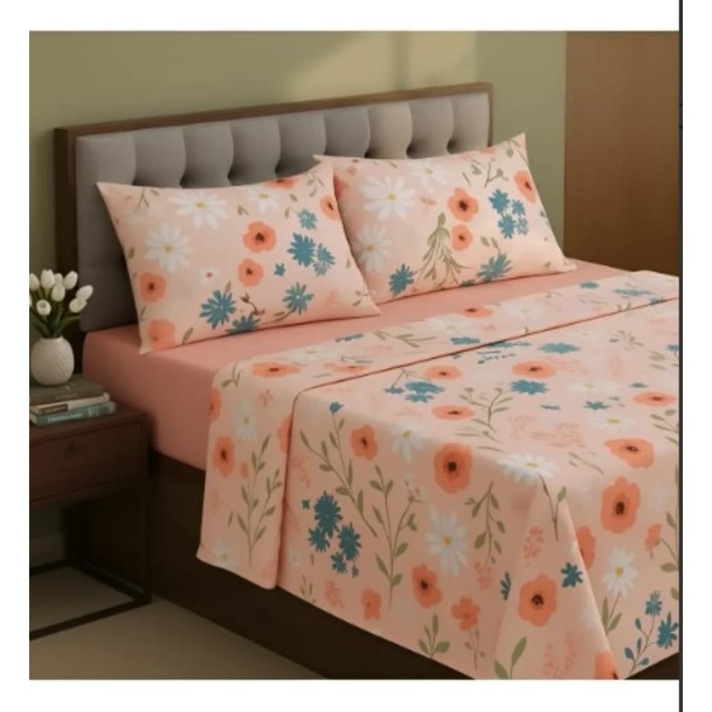Jogo de Cama Lençol Casal 4 Peças Estampado (Lindas Estampas)