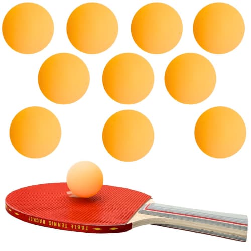 Kit 10 Bolinhas de Tênis de Mesa 3 Estrelas 40mm ITTF para Treinamento e Competição Branca/Laranja