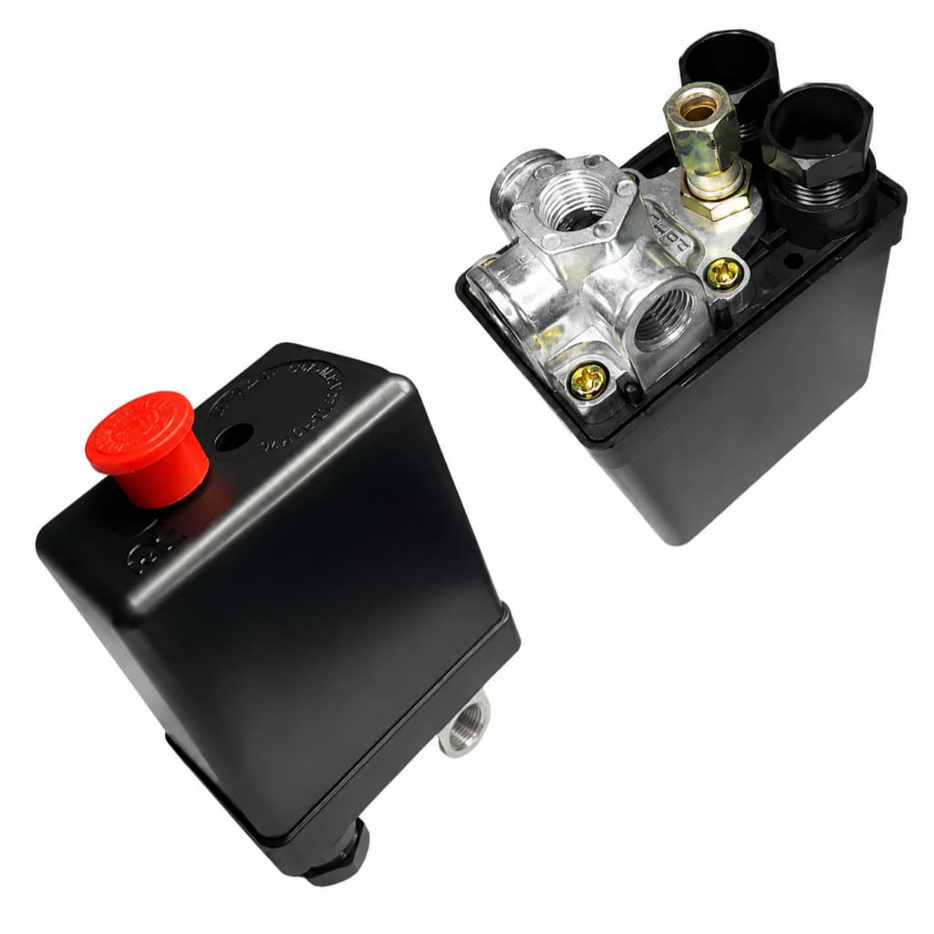Pressostato Ar Automático Compressor Botão 135-175 4 Vias
