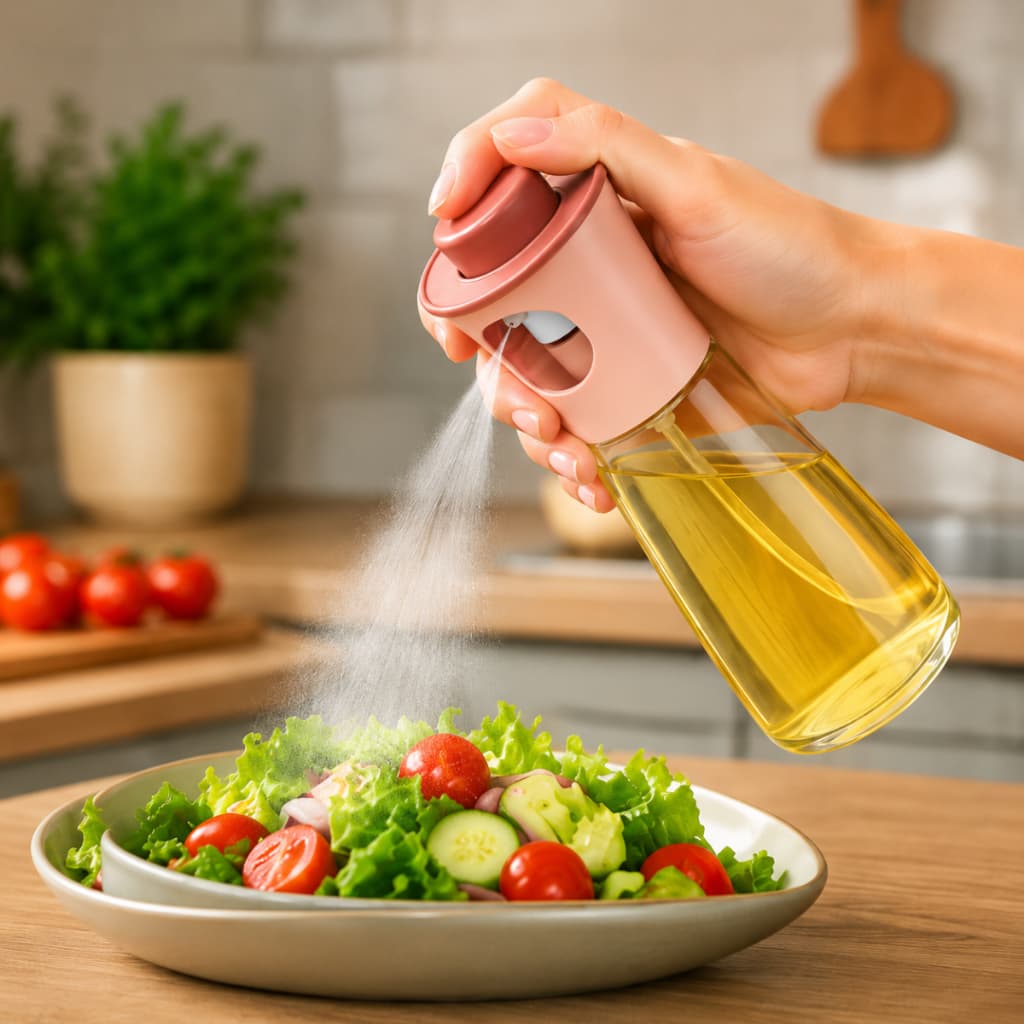 Spray Borrifador de Óleo e Azeite 200ml Pulverizador Para Air Fryer Salada Cozinha