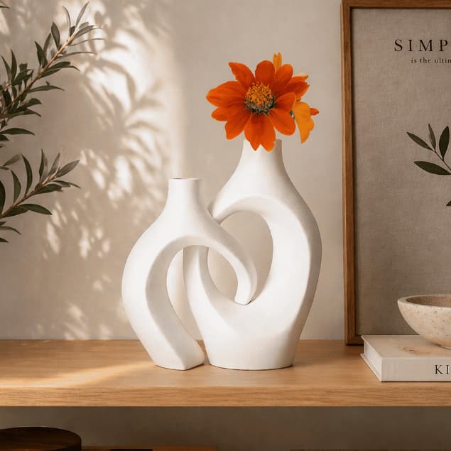 Vaso Decorativo Moderno Minimalista Design Elegante Para Sala Quarto e Decoração de Interiores Envio Imediato