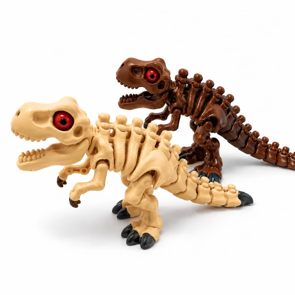 kit 2x Brinquedo Dinossauro Articulado Diversão Garantida Presente Infantil Sensorial criativo decor