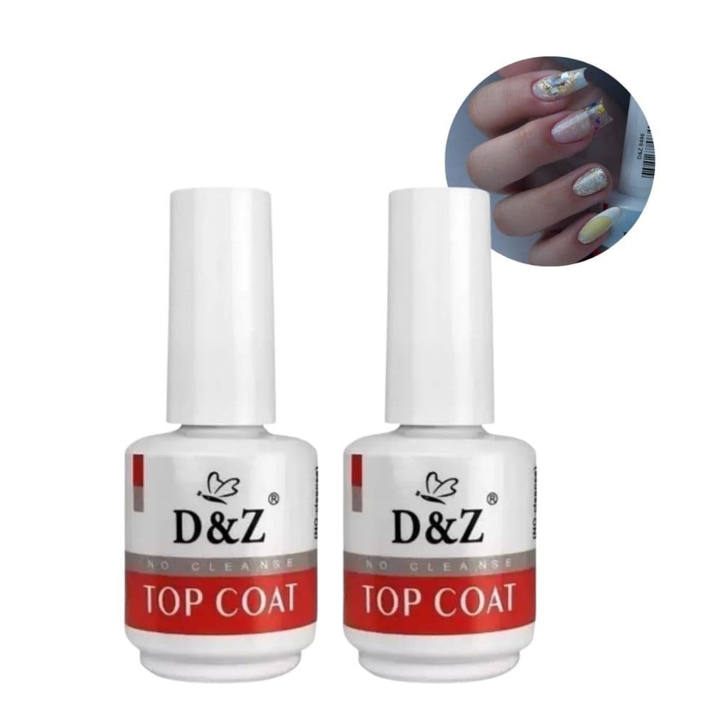 Top Coat Selante Extra Brilho Unha Gel E Porcelana D&z 15ml 2 UNIDADES