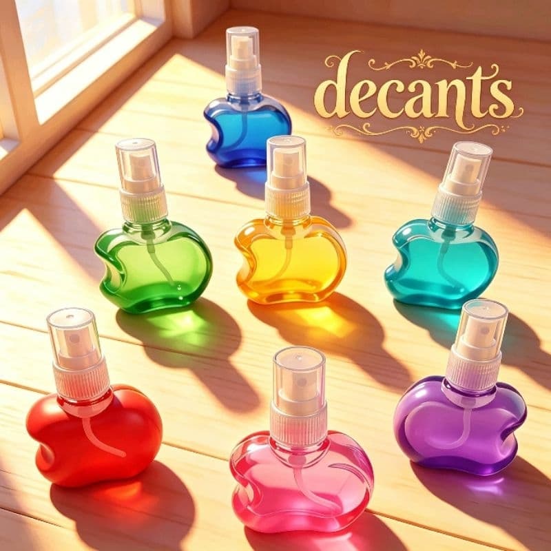 10 frasco vidro maçã coloridos 10ml com borrifador spray plástico