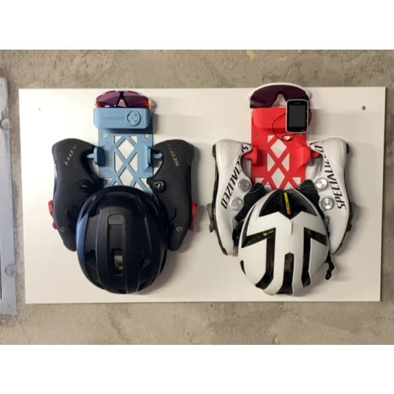 Suporte Organizador Bike Parede Capacete Sapatilha Óculos Gps