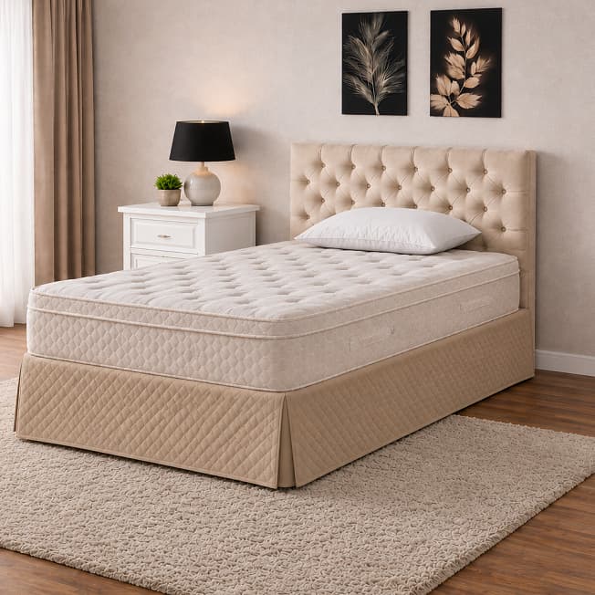 Saia Box Solteiro Matelada 40cm Altura Premium com Excelente Acabamento
