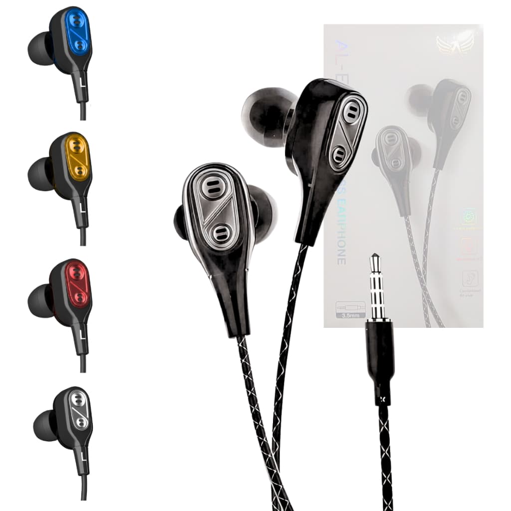 Fone de Ouvido Extra Bass com Fio P2 e Controle de Volume + microfone Altomex AL-E17
