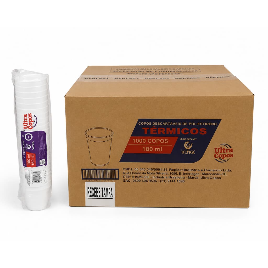 Sucesso 1000 Unidades Copo de isopor Térmico 180ml Bebidas Quentes Atacado
