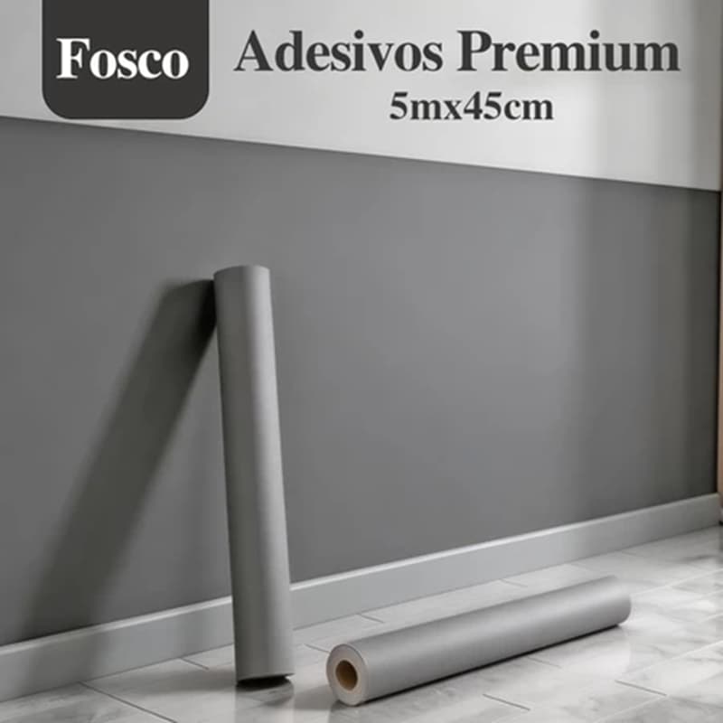 Papel de Parede Adesivo cinza premium luxo impermeável removível para sala comércio reforma de móveis5m*45cm