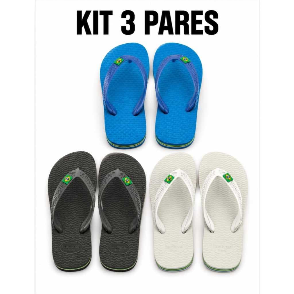 KIT 3 PARES chinelo baby infantil sandalia baby infantil menina menino promoção Confortavel