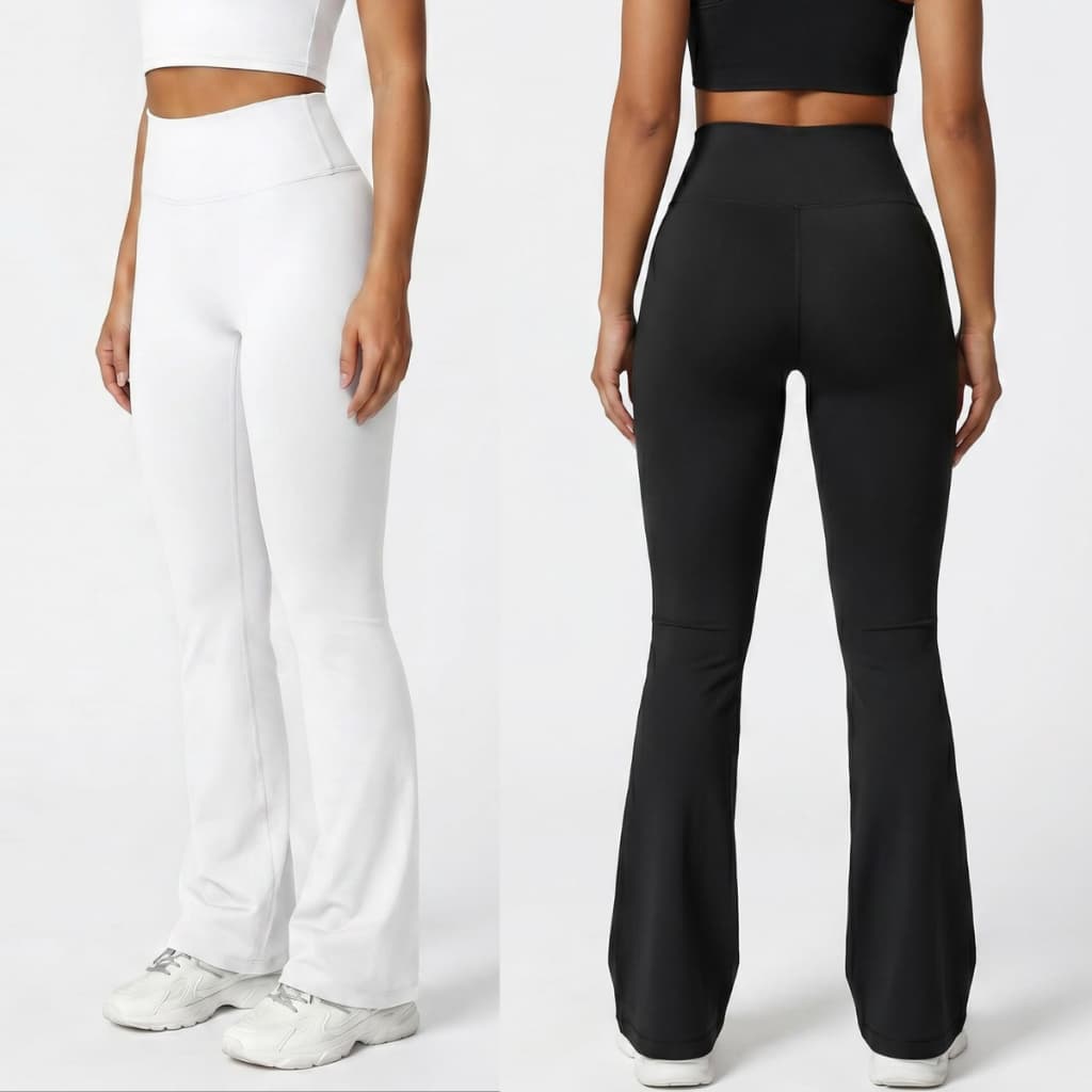 Kit 2 Calça Legging Flare Bailarina Boca de Sino Suplex Grossa