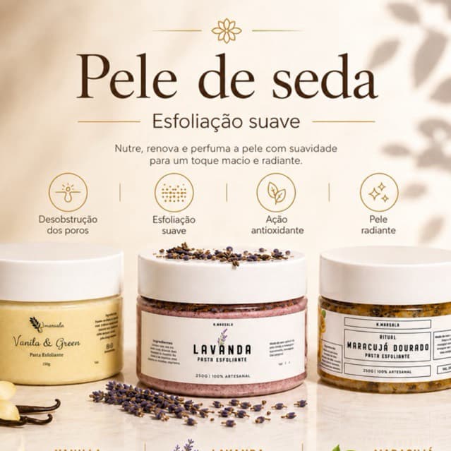 Pasta Esfoliante Premium Sugar Scrub N.marsala | Esfoliação Suave com Óleo de Coco, Amêndoas e Fragrâncias Especiais