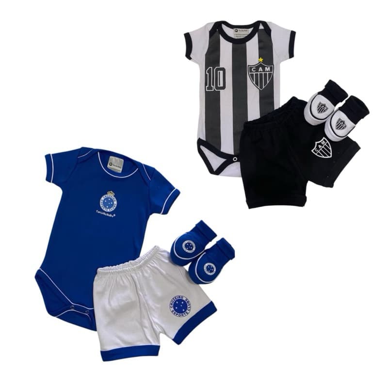 Kit bebê Licenciado Torcida Baby Oficial, temáticos bebê torcedor
