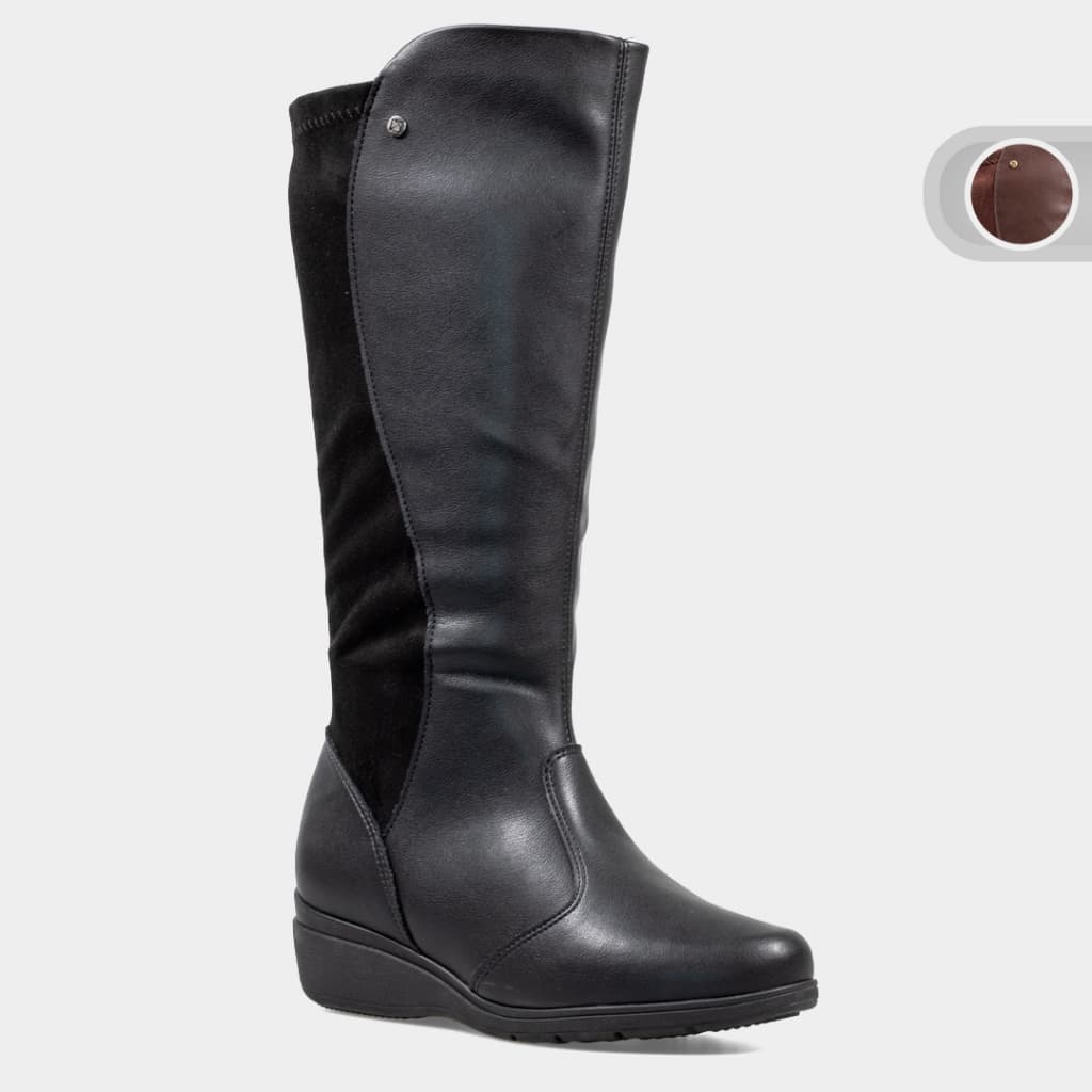 Bota Piccadilly Maxi Anabela Cano Alto Feminina 117134