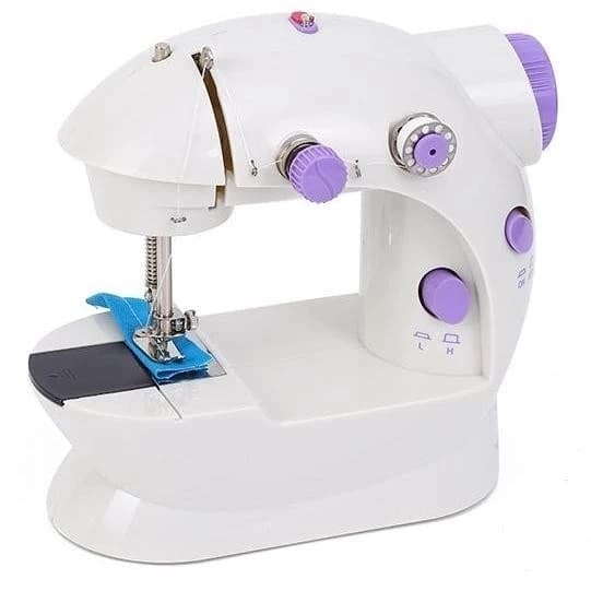 Máquina de Costura Portátil Elétrica em Miniatura com Pedal - Compatível com Tensão Bivolt 110v-220v