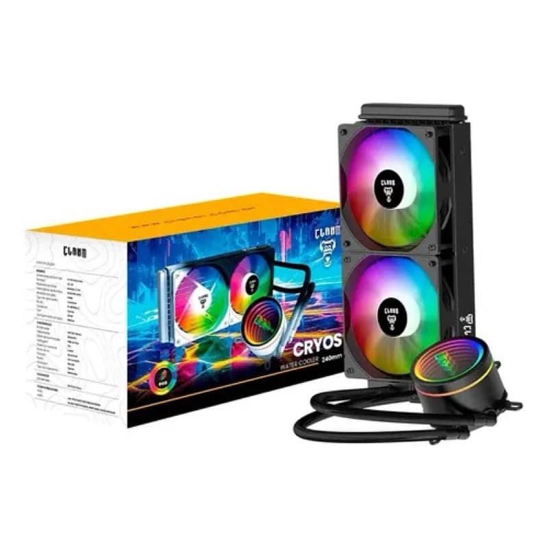 Water Cooler Gamer CLD Cryos 240mm ARGB RGB Intel e AMD – Alta Performance e Visual Incrível