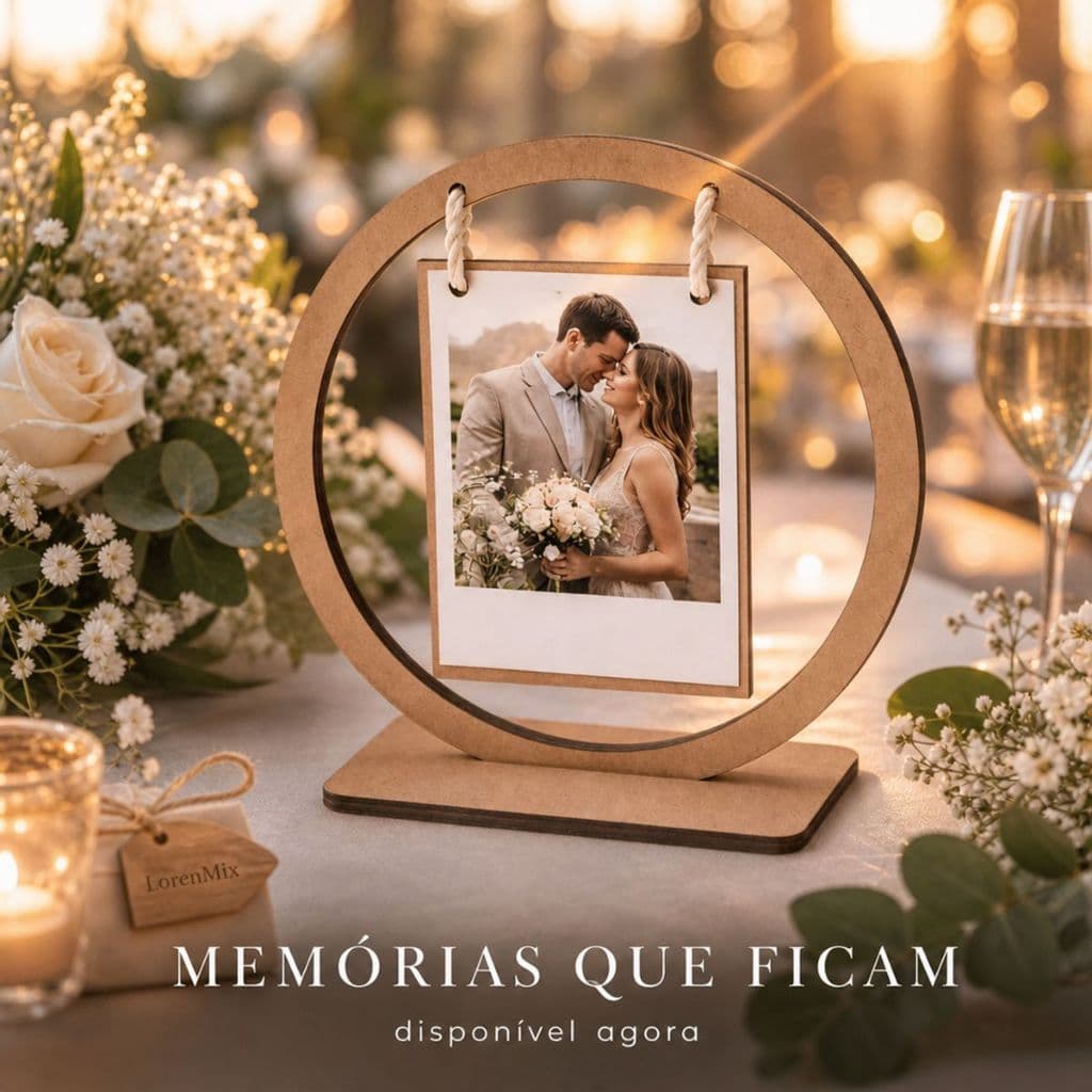 Kit 50 Porta-Retratos Decorativos para Arranjo de Mesa Casamento Festa Formatura Aniversário