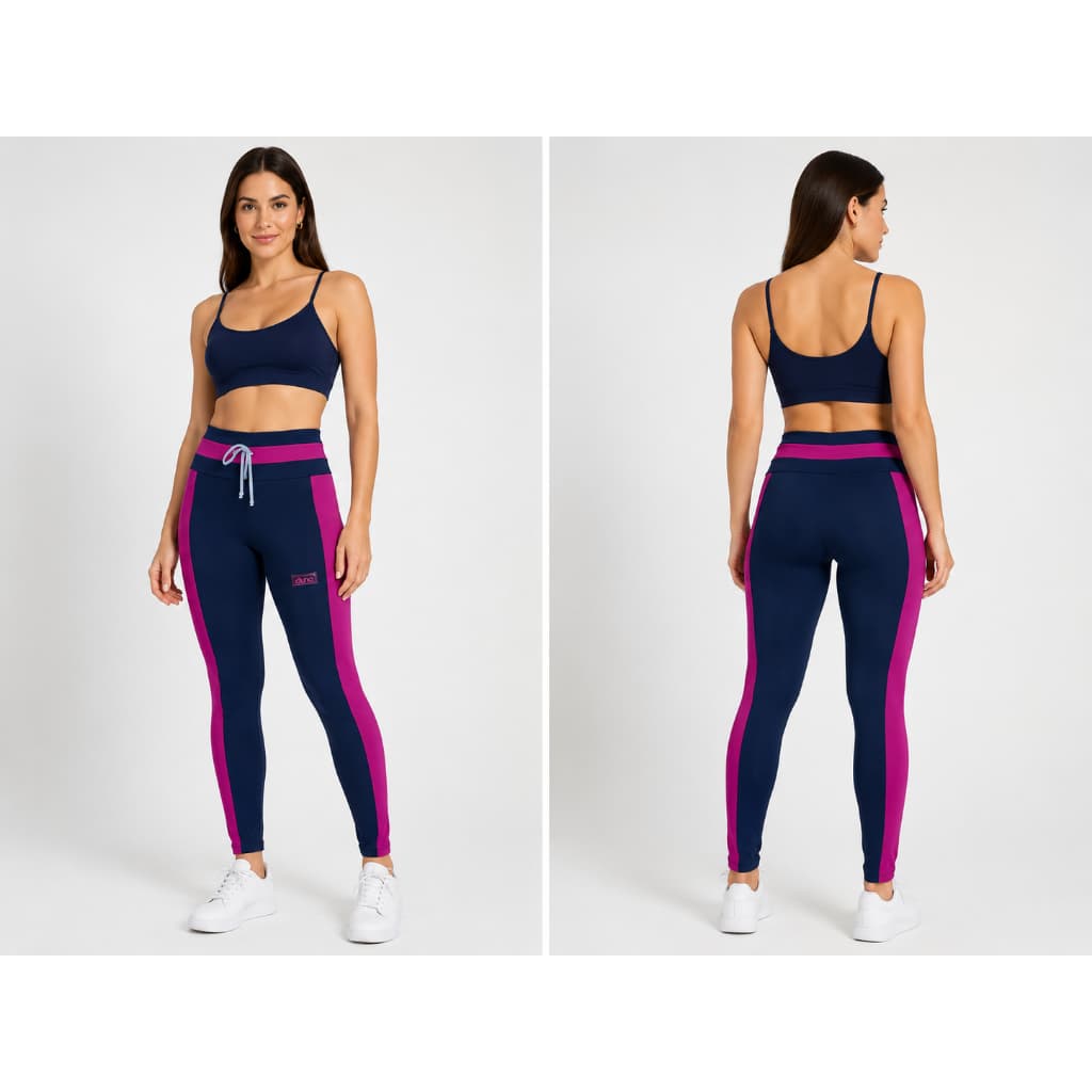 Calça Legging Academia Feminina cintura alta proteção UV zero transparencia Fitness Poliamida Iduna
