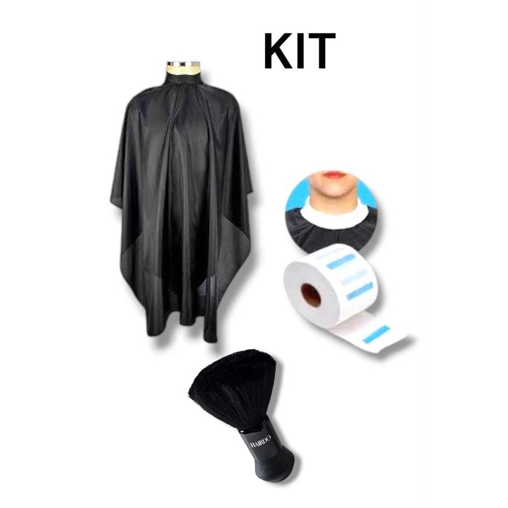 Kit Espanador Capa de Cetim Gola Higiênica Barbearias
