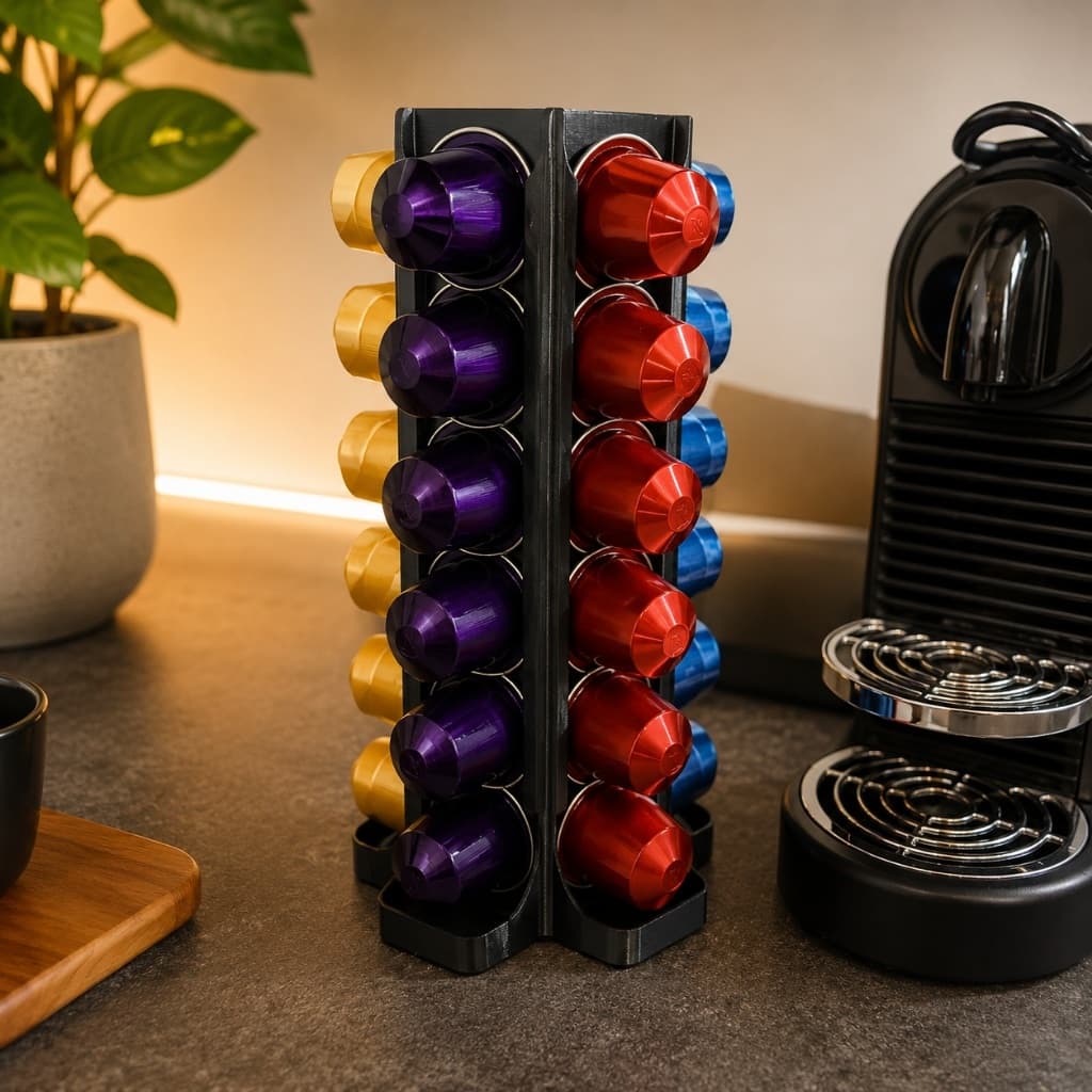 Porta Cápsulas Nespresso Giratório Organizador para 28 Cápsulas