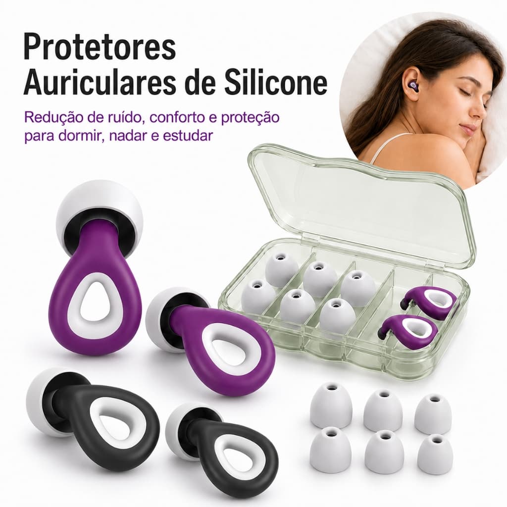 Silicone Macio À Prova De Som Tampões De Ouvido Sono Filtro De Redução De Ruído Para Orelhas Earplug