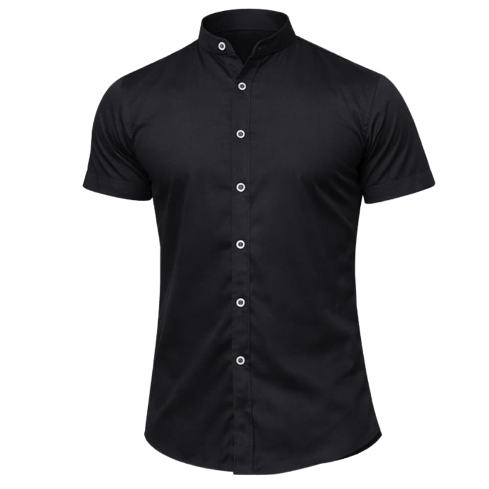 Camisa Gola Padre Masculina Slim Fit Manga Curta Casual Premium