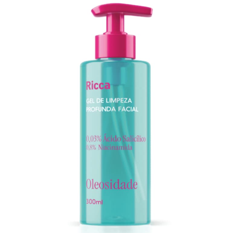 Gel De Limpeza Profunda Facial Oleosidade 300ml Ricca 3861