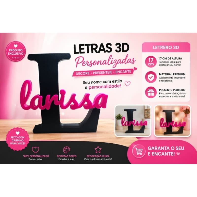 Letreiro Personalizado 3D