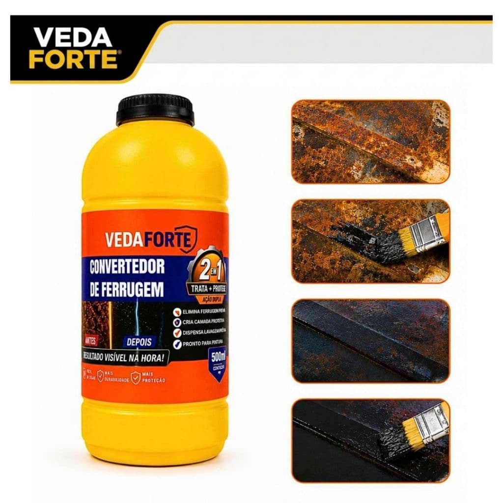 Convertedor De Ferrugem Removedor Tratamento Antiferrugem Metal Proteção Contra Ferrugem Produto Anticorrosivo