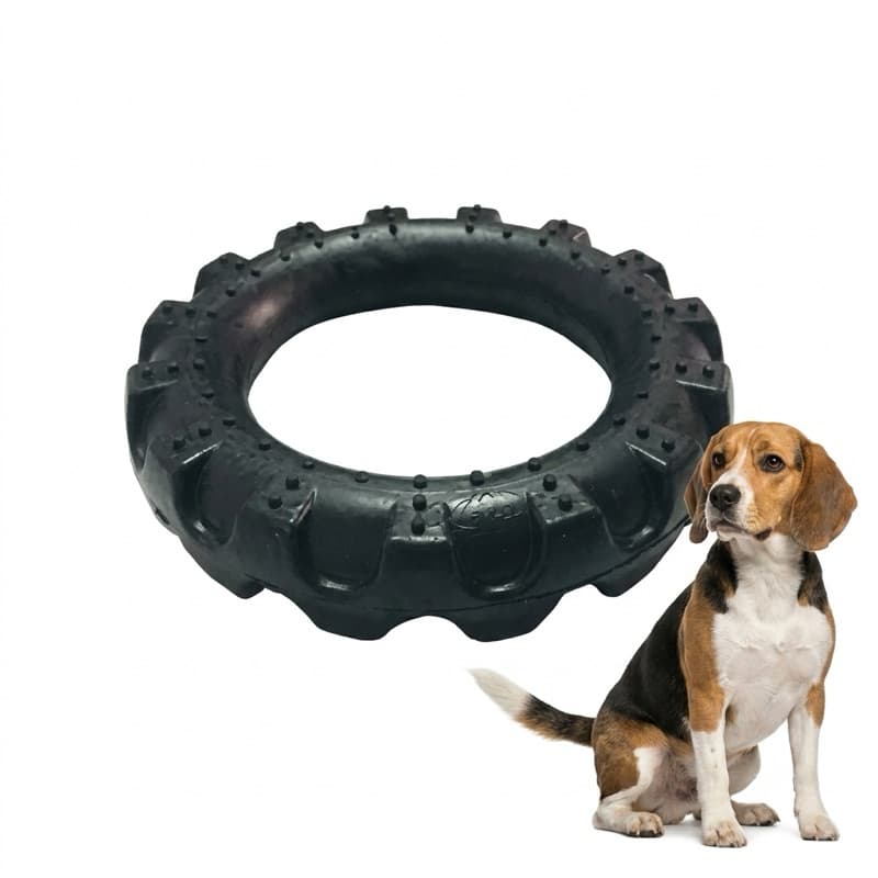 Brinquedo Pet Pneu Borracha Maciça Para Cachorro - Brinquedo Mordedor de Borracha Para Cães