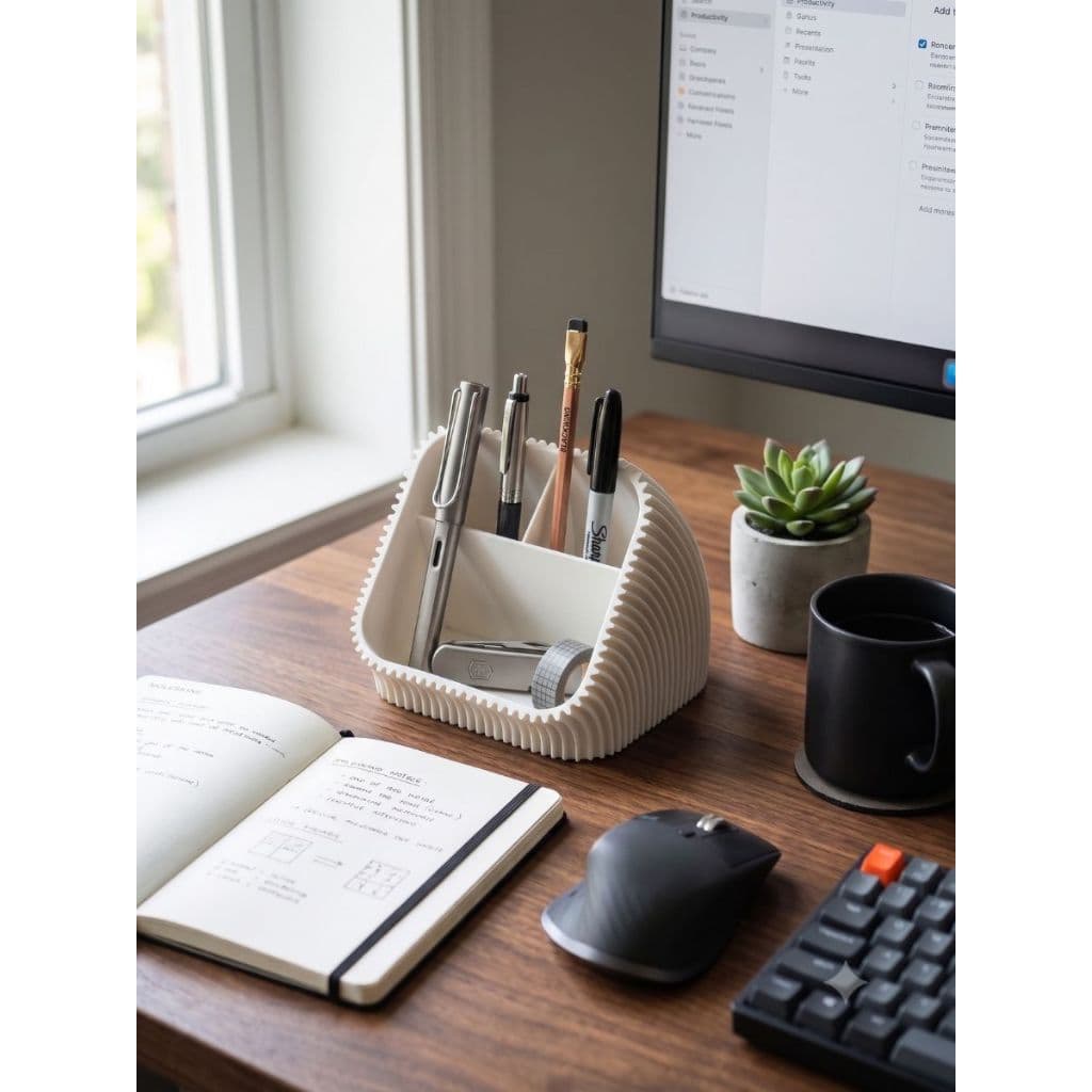 Porta Canetas e Organizador de Mesa Escritório Multiuso Home Office Várias Cores