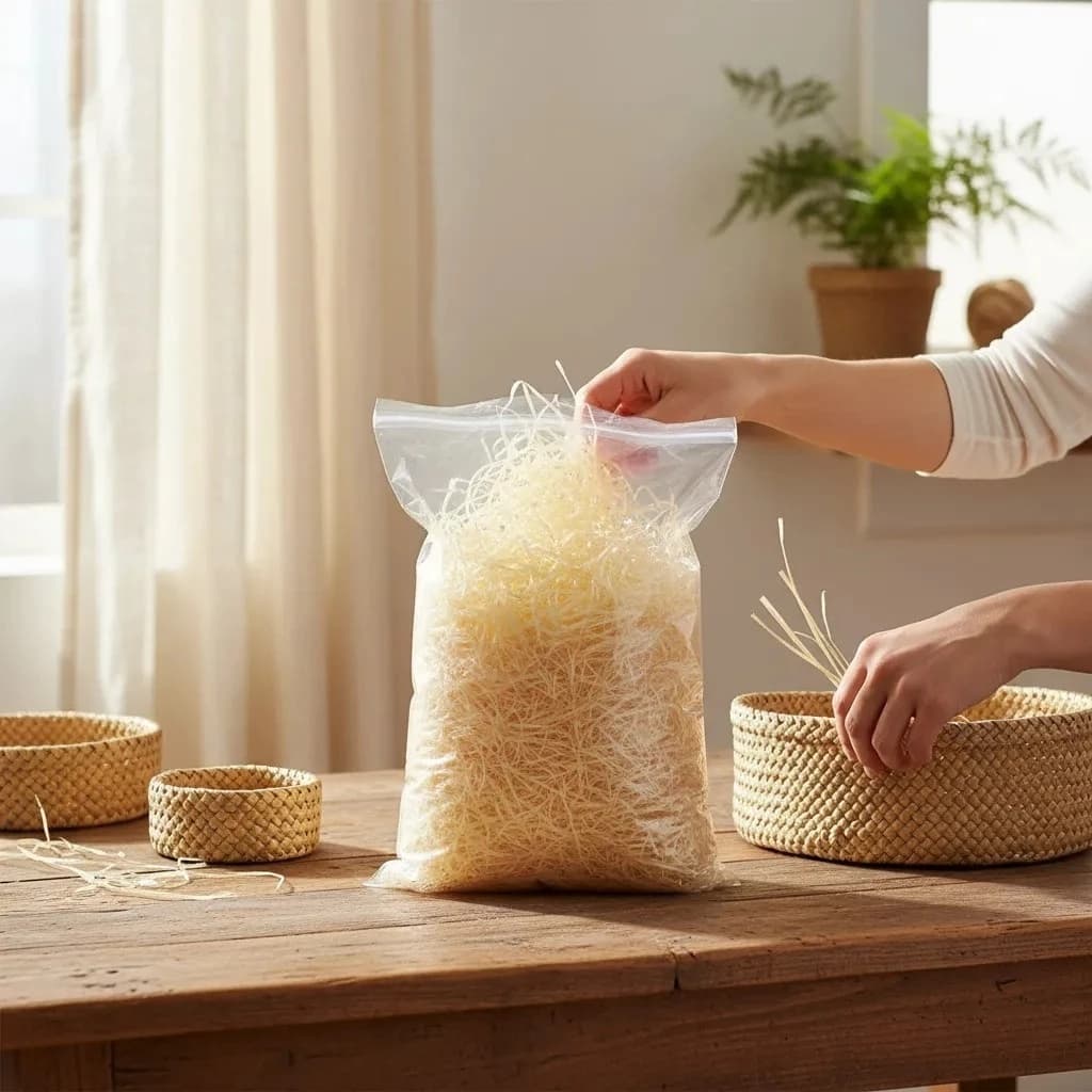 Palha Natural Para Cesta e Decoração - Pacote de Palha | Presente - Café da manhã - Cestas