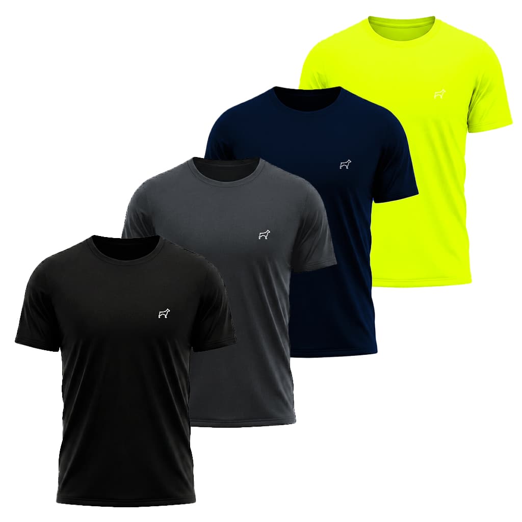 Kit 4 Camiseta Dry Fit Masculina Treino  Exercícios Corrida Esportes