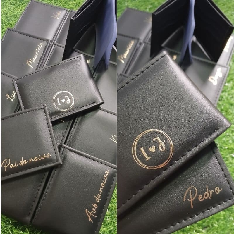 10 Presente Carteiras Personalizadas Padrinhos Pais Brindes Masculino Aniversário Empresas