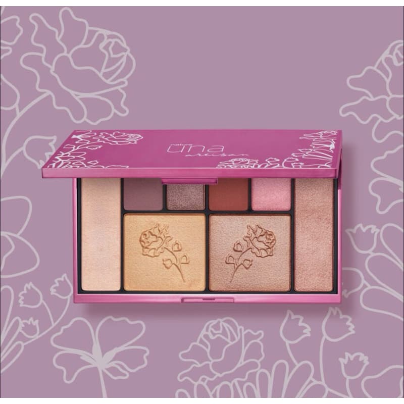 Natura Una Paleta Multifuncional 8 Tons – Sombra, Blush e Iluminador Alta Pigmentação Longa Duração
