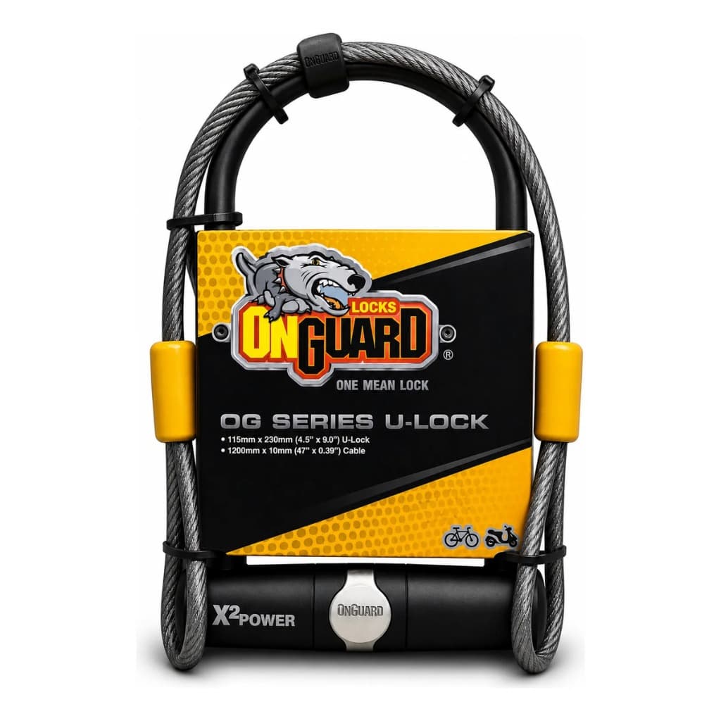 CADEADO U-LOCK ONGUARD OG 5801 COM CABO E CHAVES PARA BIKE E MOTO