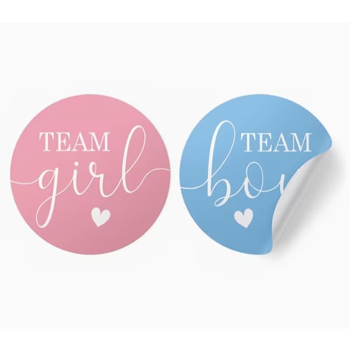 Adesivos Boy ou Girl Chá Revelação Menino Menina Kit com 24 48 ou 96 Unidades AD1189