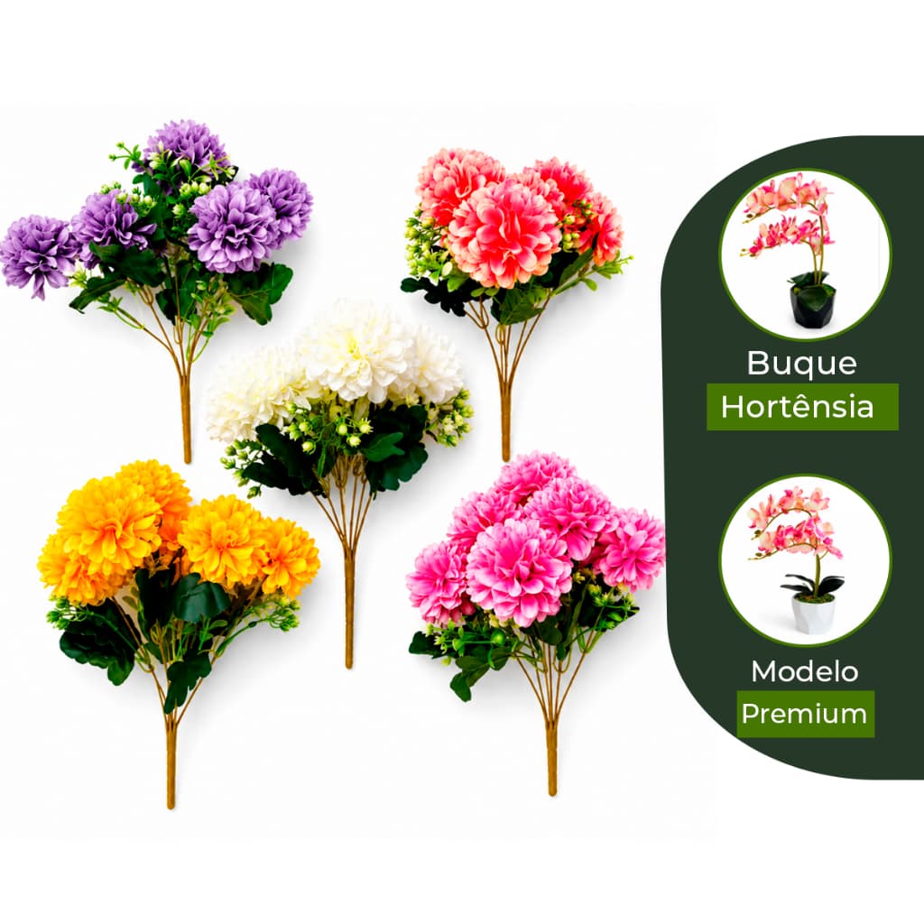 Buquê de Hortênsia com Folhagem Flores, Buquê de Noiva, Buquê de Casamento