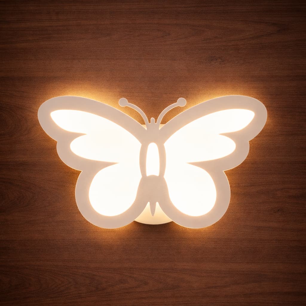 Arandela Borboleta 24w Branco quente moderna para decoração COD 530