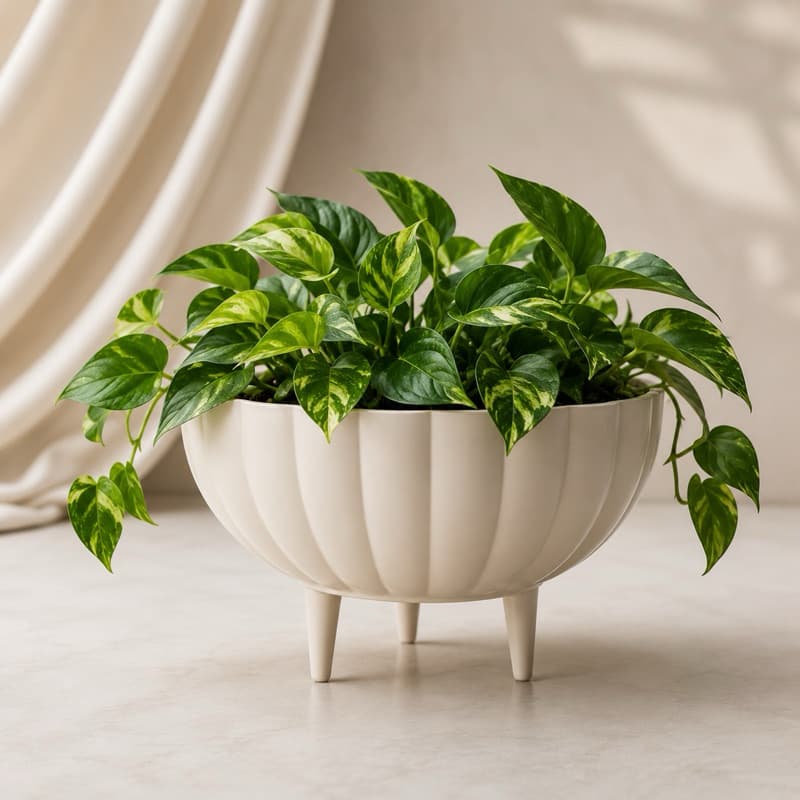Vaso Decorativo Moranga com Pés Cachepô Fruteira Centro de Mesa ou Plantas