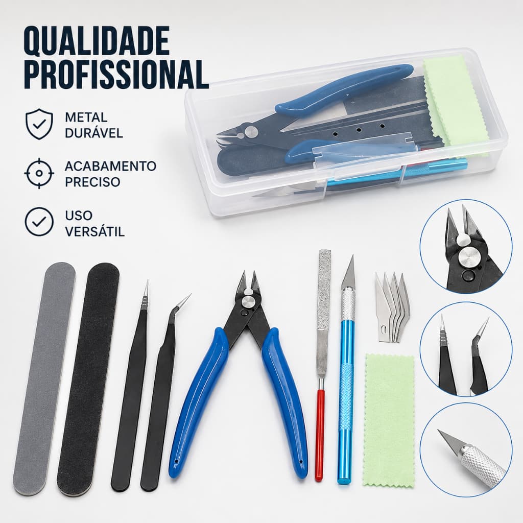 Kit de Ferramentas 9 peças para Hobby Impressora Kit Alicate de Corte Diagonal