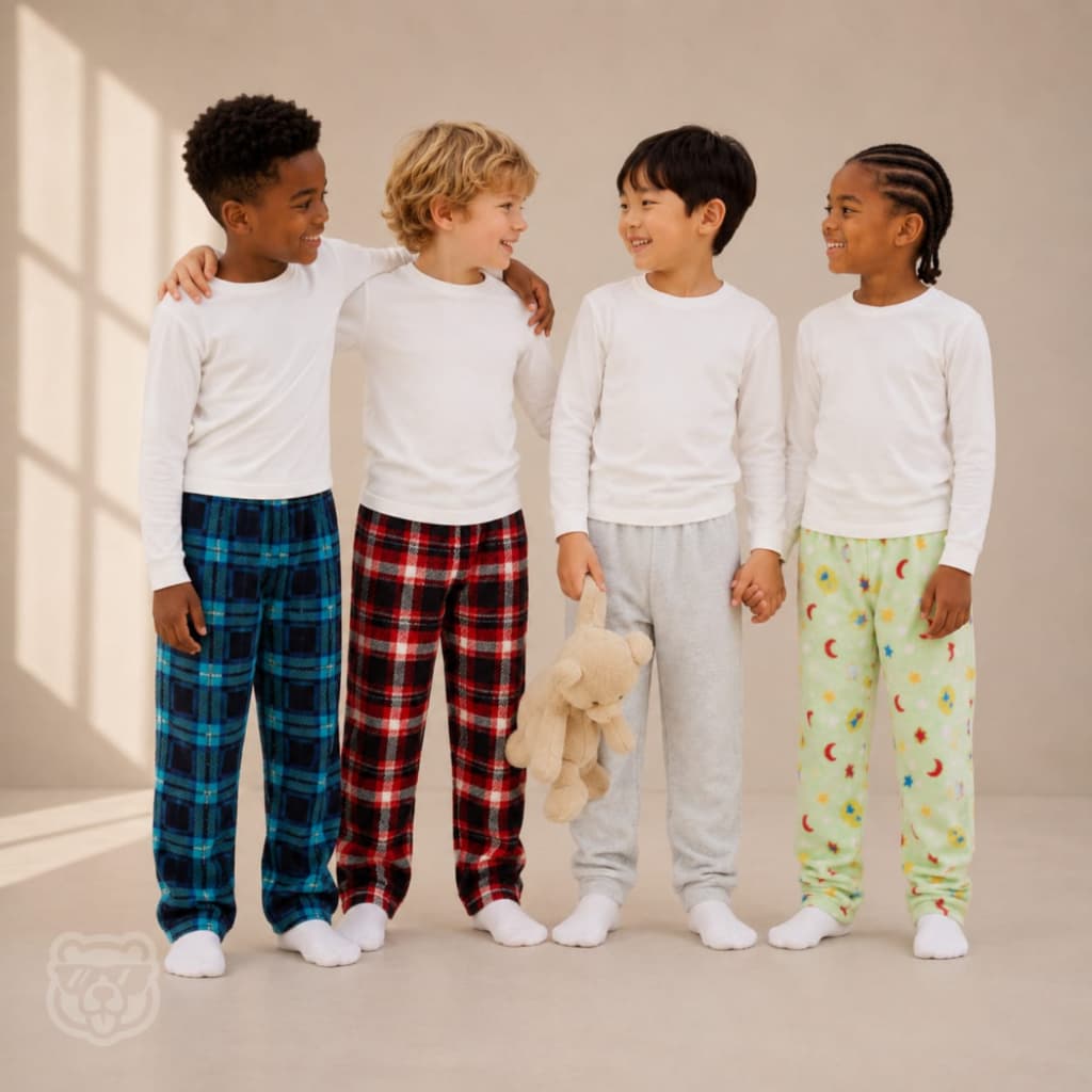 Kit 3 Calças de Pijama Infantil Fleece Peluciada Ultrasoft Escolar Frio Menino