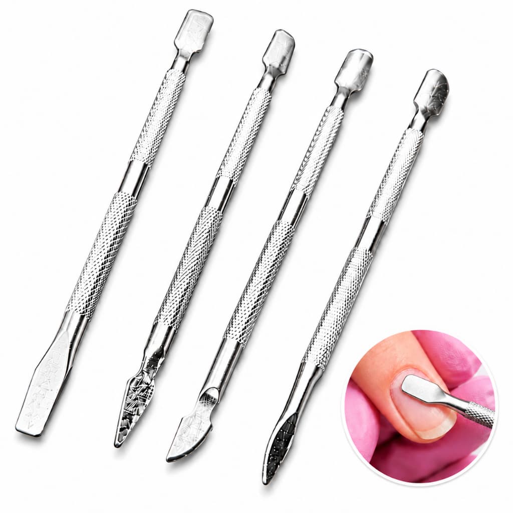 Kit Completo com 4 Espátulas Para Cutícula Profissional