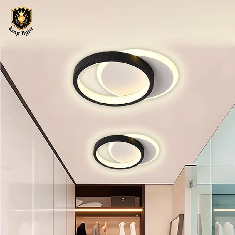 Luminária de Teto LED 3 Cores Luz Ajustável, Plafon Moderno para Sala Quarto Escritório Decoração