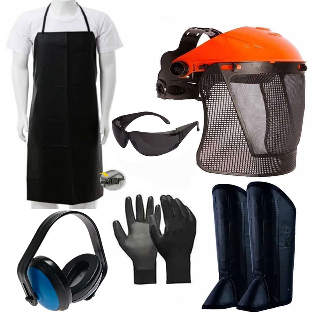 Kit De Segurança Proteção Jardineiro Operador De Roçadeira Jardinagem Epi