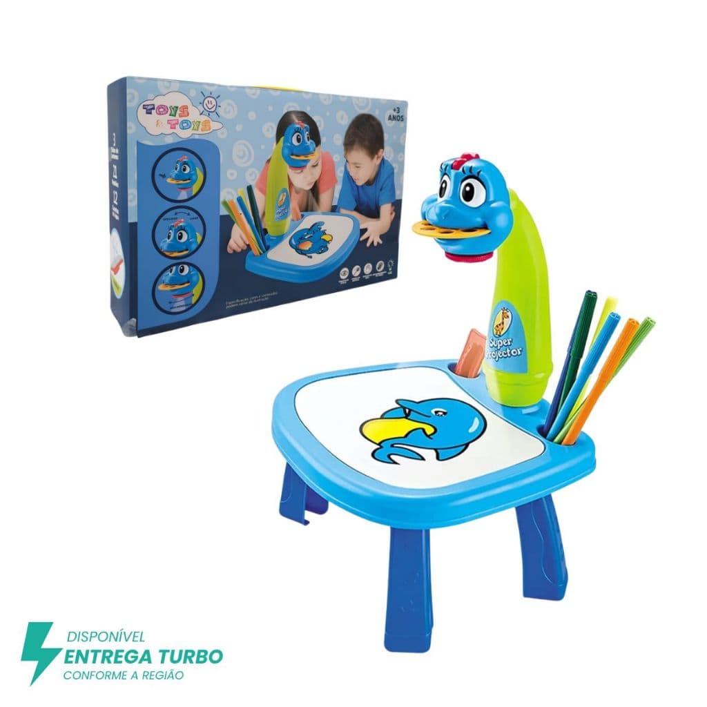Mesa Projetora Infantil Brinquedo De Desenhar Educativo Lousa Mágica Didático