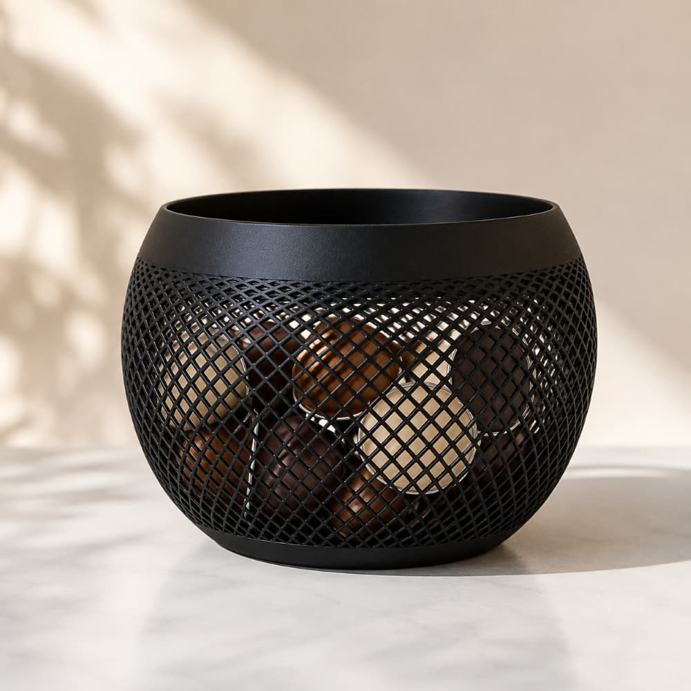Porta Capsulas De Café Preto Luxo Dolce Gusto Nespresso Três Corações Reutilizável Moderno Compacto
