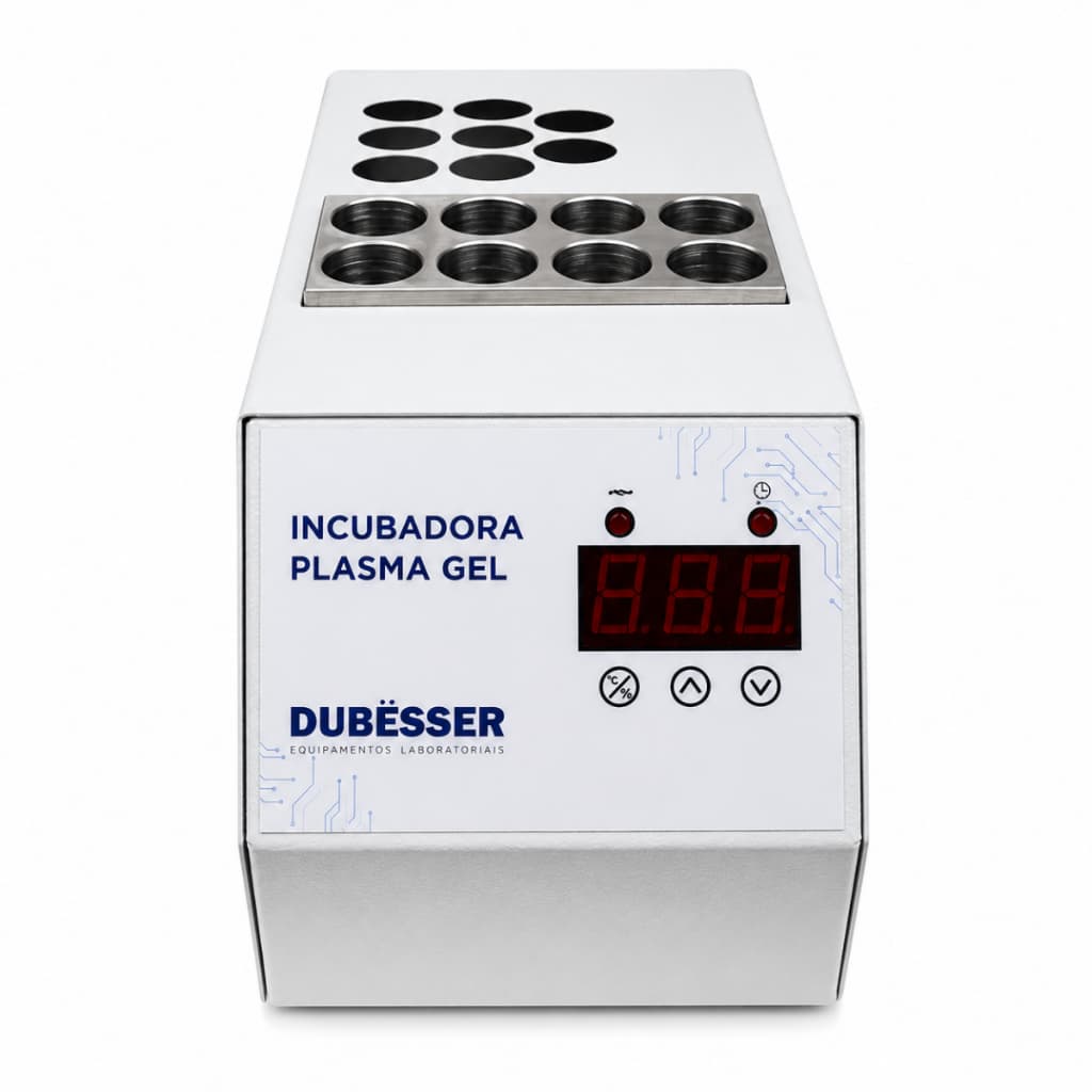 Incubadora Plasma Gel Aquecimento+ Resfriamento - 8 furos de 20mL Laboratório Profissional Análises Clínicas Pesquisa